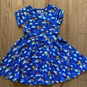 Vibrant Blue Rainbow Kids Dress size 2/3